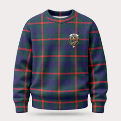 Agnew Modern Tartan Crest Sweater