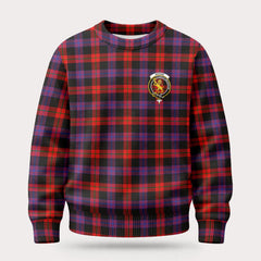 Brown Modern Tartan Crest Sweater
