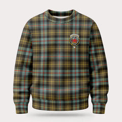 Farquharson Weathered Tartan Crest Sweater