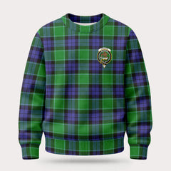 Graham of Menteith Modern Tartan Crest Sweater