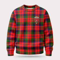 MacNaughton Modern Tartan Crest Sweater