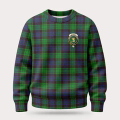 Stewart Old Modern Tartan Crest Sweater