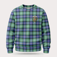 Sutherland Old Ancient Tartan Crest Sweater