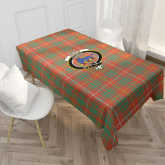 Bruce Ancient Tartan Crest Tablecloth