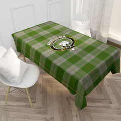 Cunningham Dress Green Dancers Tartan Crest Tablecloth