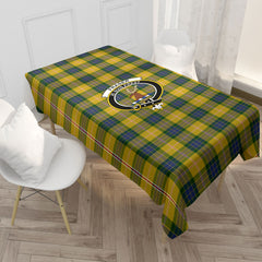Fraser (of Lovat) Yellow Tartan Crest Tablecloth