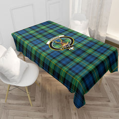Gordon Ancient Tartan Crest Tablecloth