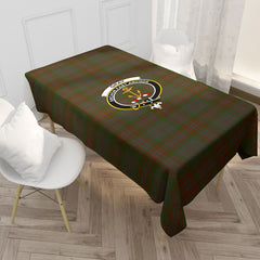 Gray Tartan Crest Tablecloth