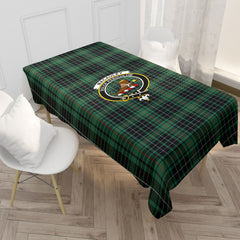 MacAuley Hunting Ancient Tartan Crest Tablecloth