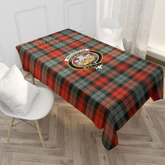 MacLachlan Weathered Tartan Crest Tablecloth