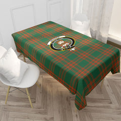 Menzies Green Ancient Tartan Crest Tablecloth