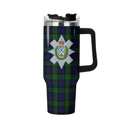 Black Watch Tartan Crest 40 oz Insulated Tumbler with Handle