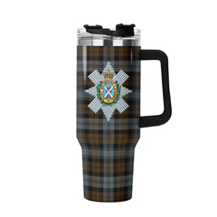 Black Watch Weathered Tartan Crest 40 oz Insulated Tumbler with Handle