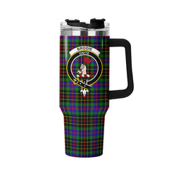 Brodie Hunting Modern Tartan Crest 40 oz Insulated Tumbler with Handle