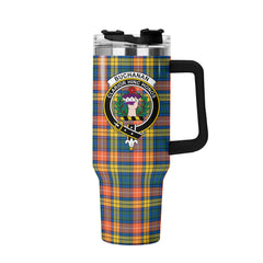 Buchanan Ancient Tartan Crest 40 oz Insulated Tumbler with Handle