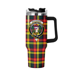 Buchanan Modern Tartan Crest 40 oz Insulated Tumbler with Handle