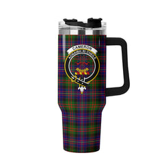 Cameron of Erracht Modern Tartan Crest 40 oz Insulated Tumbler with Handle