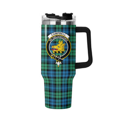 Campbell Ancient 01 Tartan Crest 40 oz Insulated Tumbler with Handle