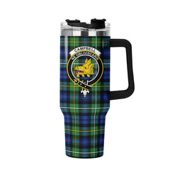 Campbell Argyll Ancient Tartan Crest 40 oz Insulated Tumbler with Handle