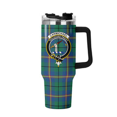 Carmichael Ancient Tartan Crest 40 oz Insulated Tumbler with Handle