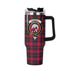 Carrick District Tartan Crest 40 oz Insulated Tumbler with Handle