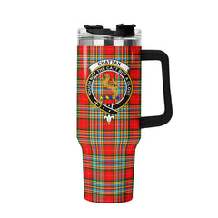 Chattan Tartan Crest 40 oz Insulated Tumbler with Handle