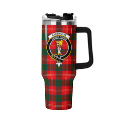 Chisholm Modern Tartan Crest 40 oz Insulated Tumbler with Handle