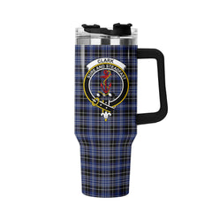 Clark Modern Tartan Crest 40 oz Insulated Tumbler with Handle