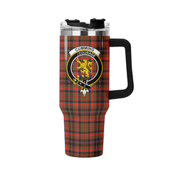 Cumming Hunting Weathered Tartan Crest 40 oz Insulated Tumbler with Handle