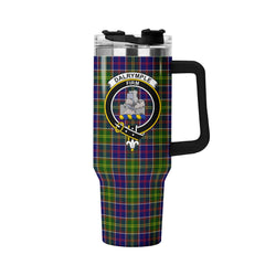 Dalrymple Tartan Crest 40 oz Insulated Tumbler with Handle