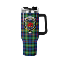Farquharson Ancient Tartan Crest 40 oz Insulated Tumbler with Handle