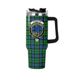 Forsyth Ancient Tartan Crest 40 oz Insulated Tumbler with Handle