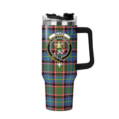 Glass Tartan Crest 40 oz Insulated Tumbler with Handle