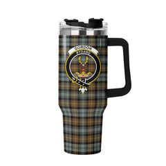 Gordon Weathered Tartan Crest 40 oz Insulated Tumbler with Handle