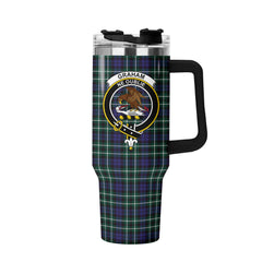Graham of Montrose Modern Tartan Crest 40 oz Insulated Tumbler with Handle