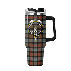 Gunn Weathered Tartan Crest 40 oz Insulated Tumbler with Handle