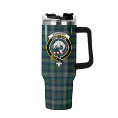 Kennedy Modern Tartan Crest 40 oz Insulated Tumbler with Handle