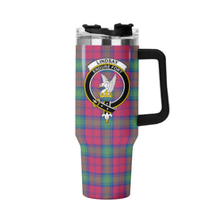 Lindsay Ancient Tartan Crest 40 oz Insulated Tumbler with Handle