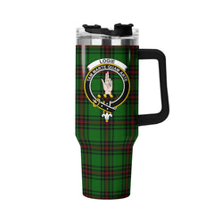 Logie Tartan Crest 40 oz Insulated Tumbler with Handle