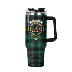 MacAuley Hunting Ancient Tartan Crest 40 oz Insulated Tumbler with Handle