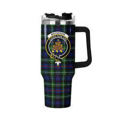 MacKenzie Modern Tartan Crest 40 oz Insulated Tumbler with Handle