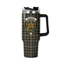 MacKenzie Weathered Tartan Crest 40 oz Insulated Tumbler with Handle