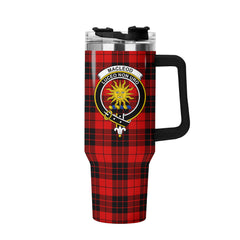 MacLeod of Raasay Tartan Crest 40 oz Insulated Tumbler with Handle