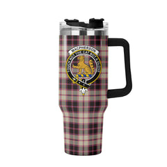 MacPherson Hunting Ancient Tartan Crest 40 oz Insulated Tumbler with Handle