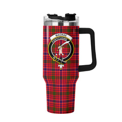 MacRae Modern Tartan Crest 40 oz Insulated Tumbler with Handle
