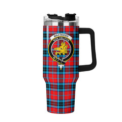 MacTavish Modern Tartan Crest 40 oz Insulated Tumbler with Handle