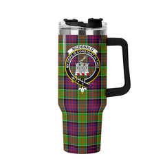 McDonald (Clan Ranald) Tartan Crest 40 oz Insulated Tumbler with Handle