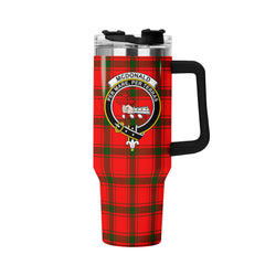 McDonald of Sleat Tartan Crest 40 oz Insulated Tumbler with Handle