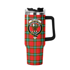 McLaine of Loch Buie Tartan Crest 40 oz Insulated Tumbler with Handle