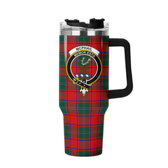 McPhail Clan Tartan Crest 40 oz Insulated Tumbler with Handle